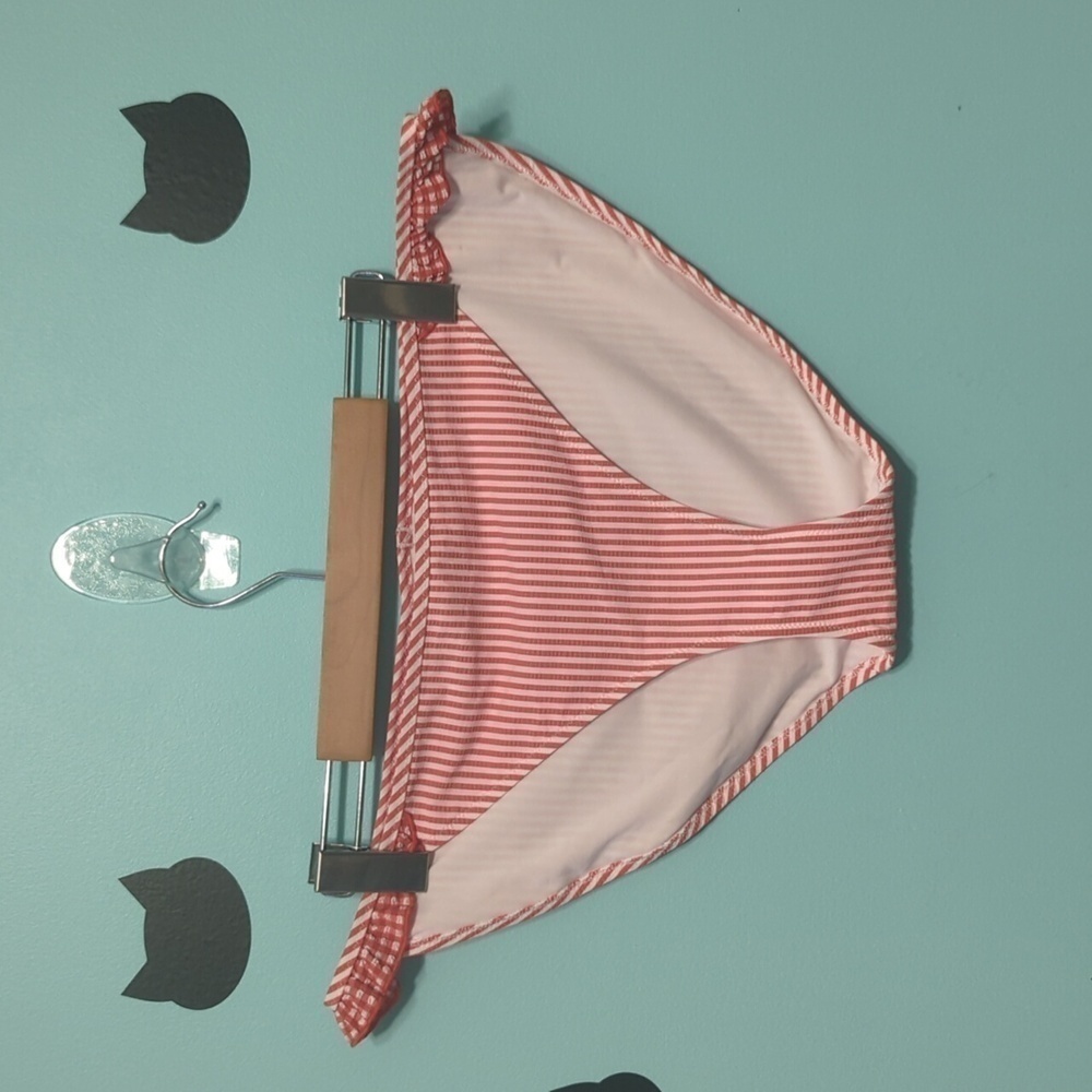 Aerie Bikini Bottom Red White Stripes New Extra Large